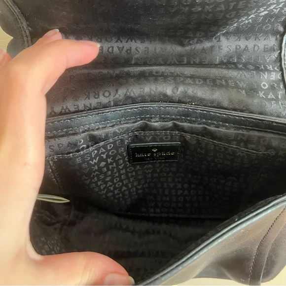 Kate Spade Black Scallop Leather Crossbody Bag - Picture 6 of 10